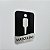 Placa de Identificação para Banheiros Masculino - Acrílico Preto - Imagem 4